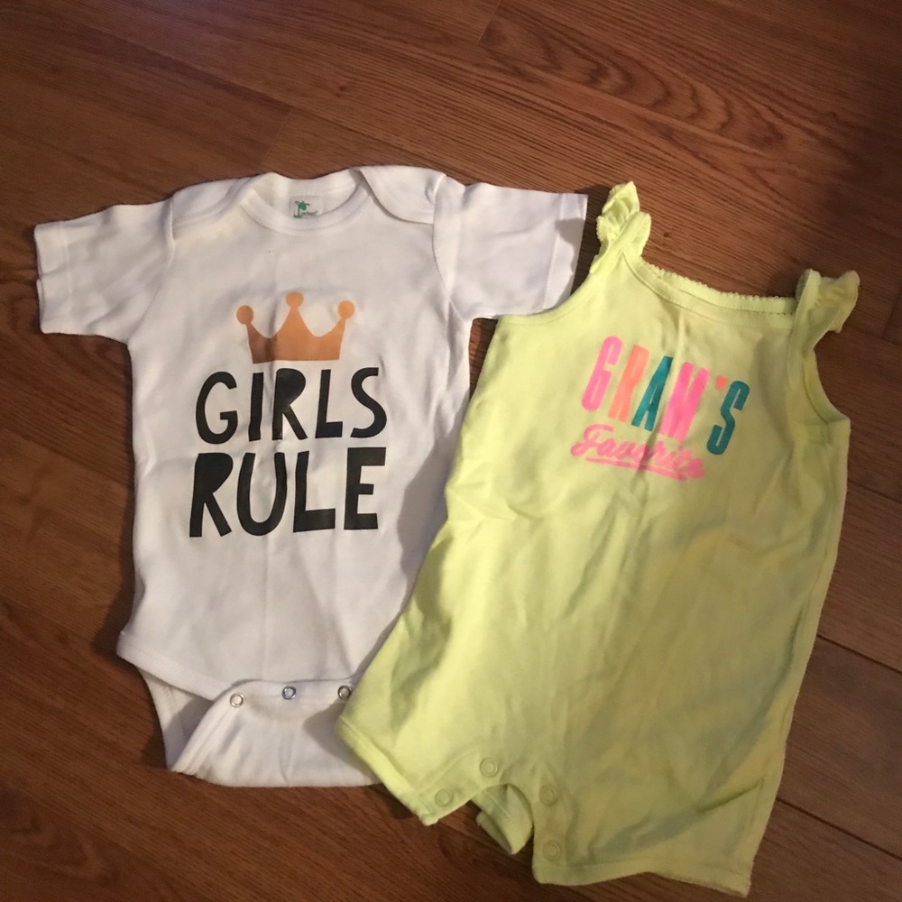 2 Girl Onesies (3 months)